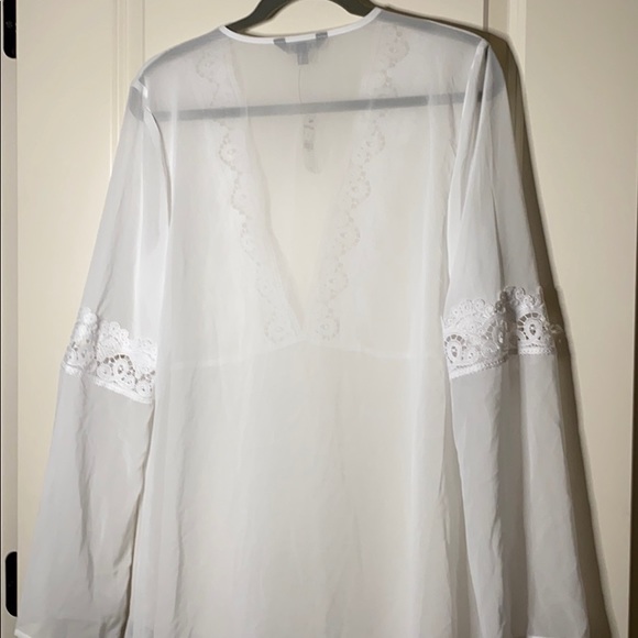 Express Sheer coverup w/ lace NWT - Picture 5 of 7